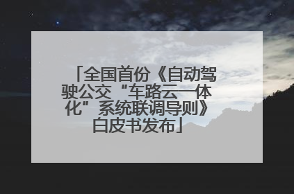 全国首份《自动驾驶公交“车路云一体化”系统联调导则》白皮书发布